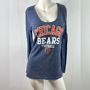 NWT Chicago Bears Sz M NFL Team Apparel Womens Long Sleeve Scoop Neck Shirt